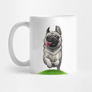 Pug on a run Mug